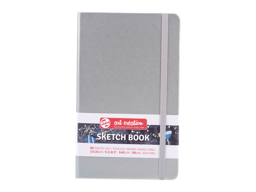 Szkicownik 13 x 21 cm - Talens Art Creation - Shiny Silver, 140 g, 80 ark.