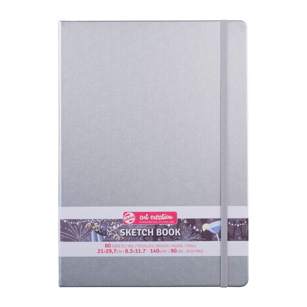 Szkicownik 21 x 29,7 cm - Talens Art Creation - Shiny Silver, 140 g, 80 ark.