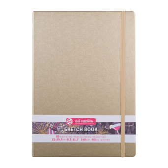 Sketch Book 21 x 29,7 cm - Talens Art Creation - White Gold, 140 g, 80 sheets