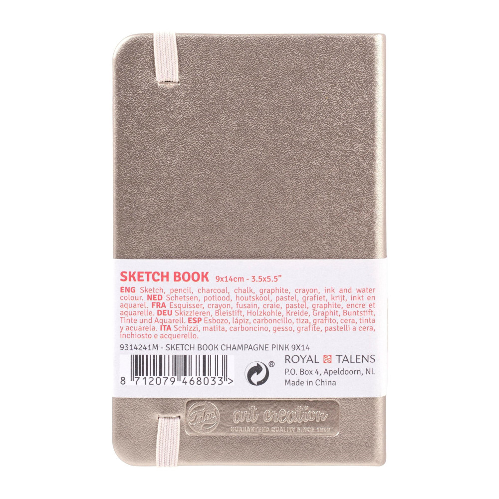 Sketch Book 9 x 14 cm - Talens Art Creation - Pink Champagne, 140 g, 80 sheets