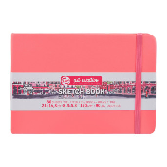 Sketch Book 21 x 14,8 cm - Talens Art Creation - Coral Red, 140 g, 80 sheets