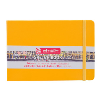 Sketch Book 21 x 14,8 cm - Talens Art Creation - Golden Yellow, 140 g, 80 sheets