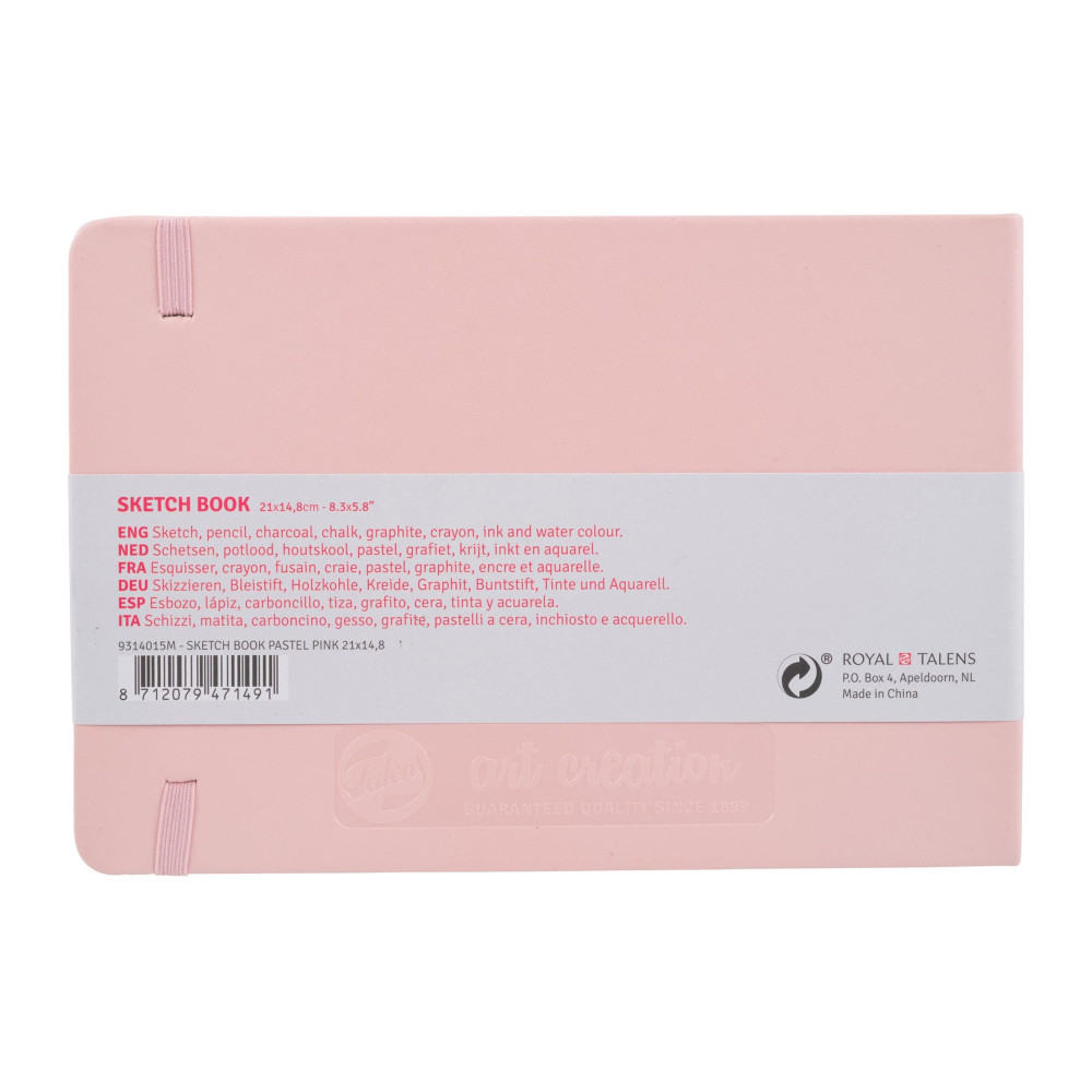 Sketch Book 21 x 14,8 cm - Talens Art Creation - Pastel Pink, 140 g, 80 sheets