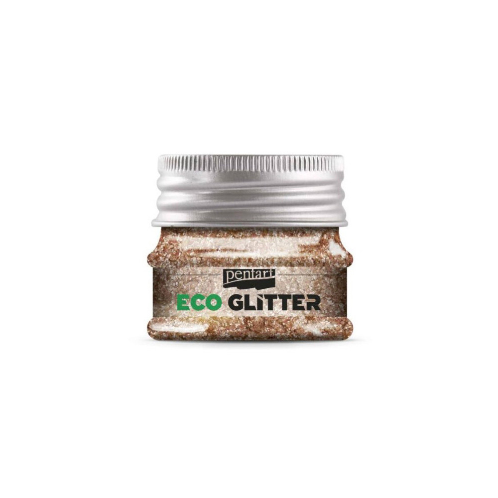 Eco Glitter - Pentart - pink gold, fine, 15 g