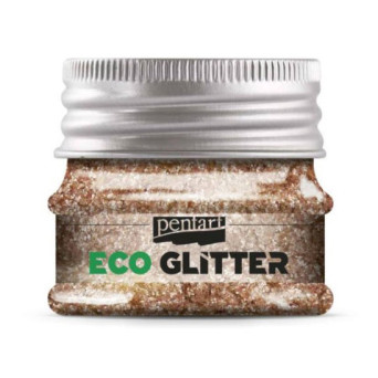 Eko brokat sypki Eco Glitter - Pentart - różowe złoto, drobny, 15 g