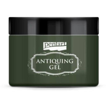 Antiquing gel - Pentart - olive green, 150 ml