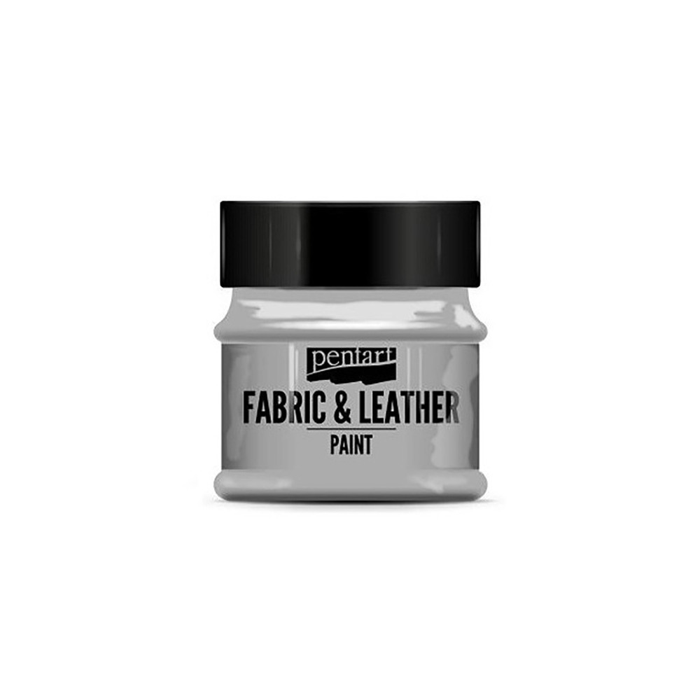 Farba do tkanin i skór - Pentart - brokatowe srebro, 50 ml