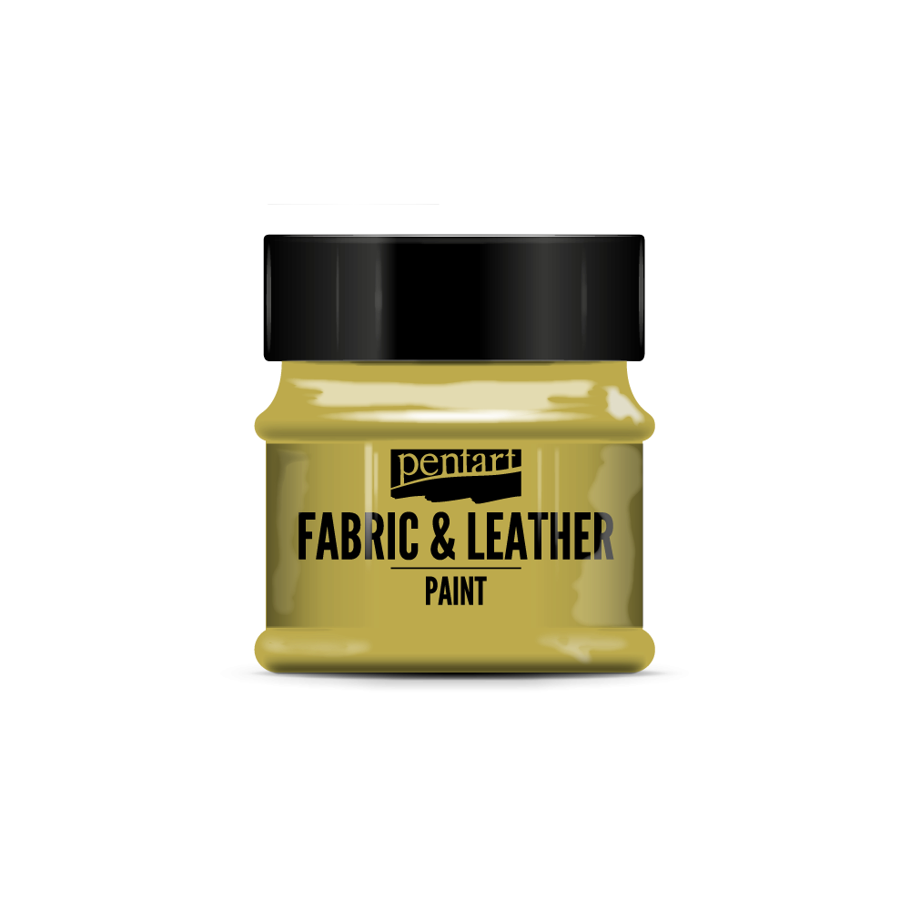 Farba do tkanin i skór - Pentart - brokatowe złoto, 50 ml