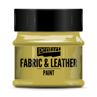 Paint for fabrics & leathers - Pentart - glitter gold, 50 ml