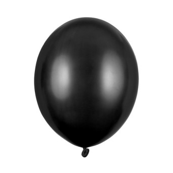 Strong balloons - Metallic Black, 30 cm, 10 pcs