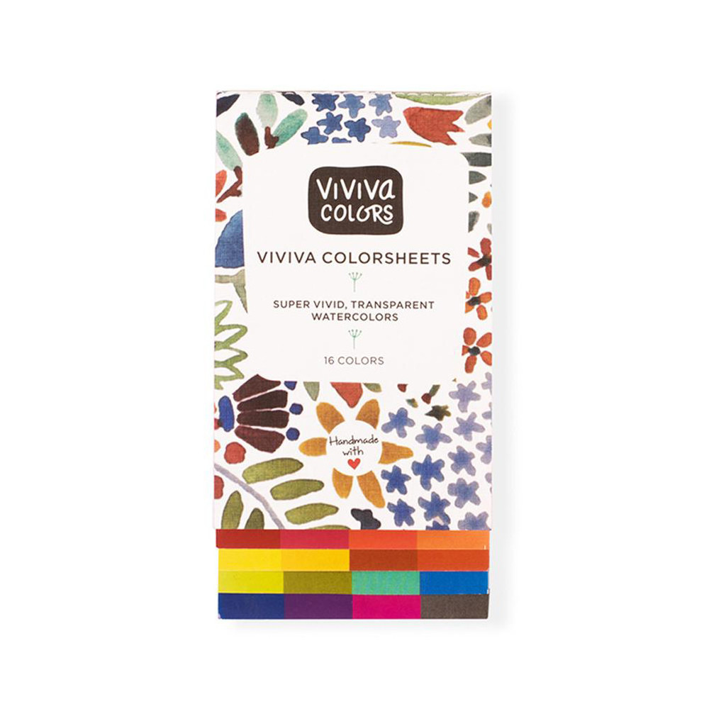 Watercolors colorsheets - Viviva Colors - Original Single Set, 16 colors