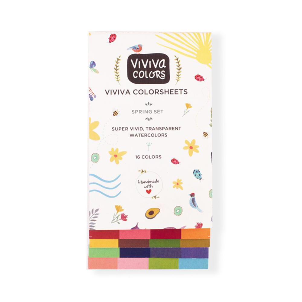 Akwarele w książce - Viviva Colors - Spring Set, 16 kolorów
