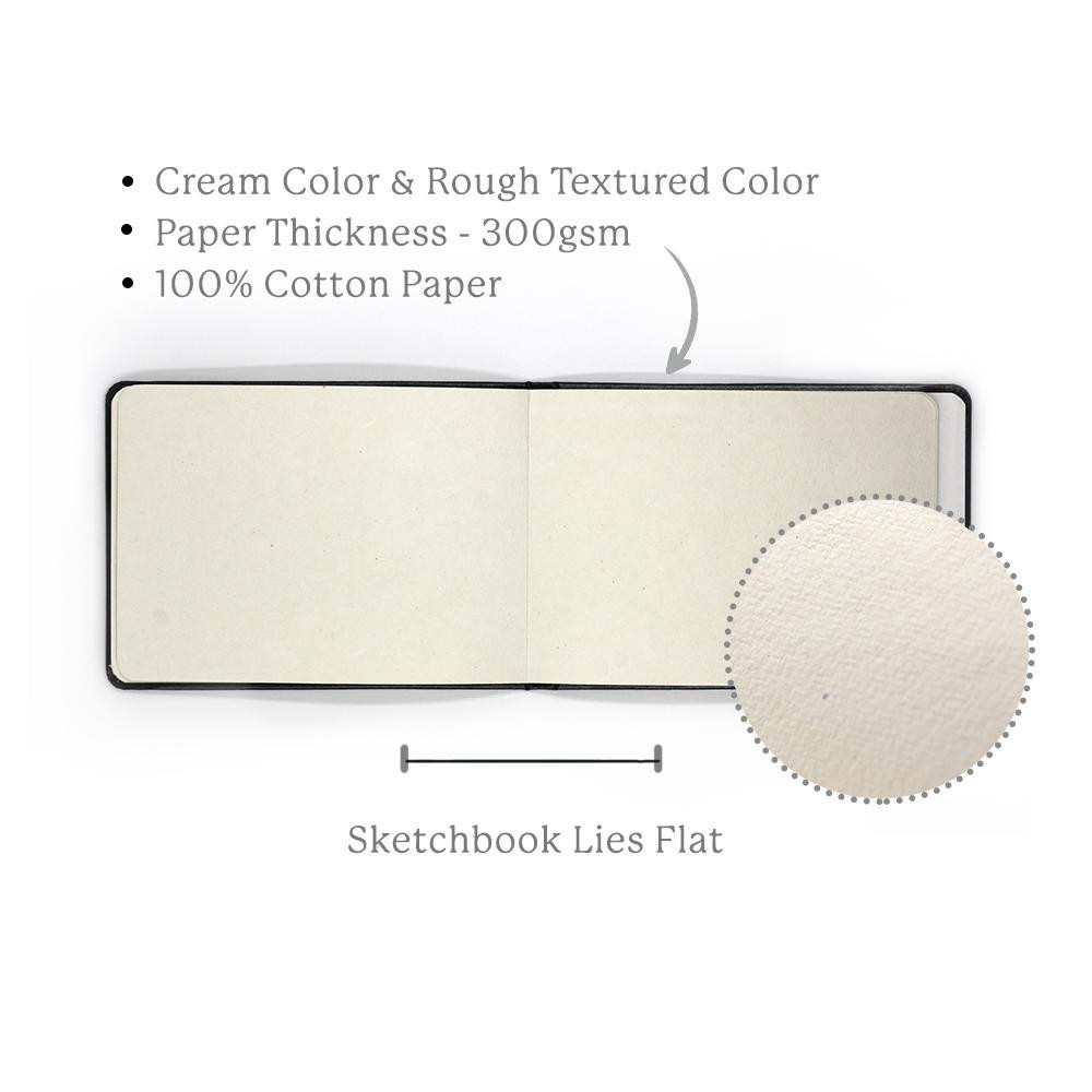 Szkicownik Cotton - Viviva Colors - kremowy, A5, 300 g, 20 ark.