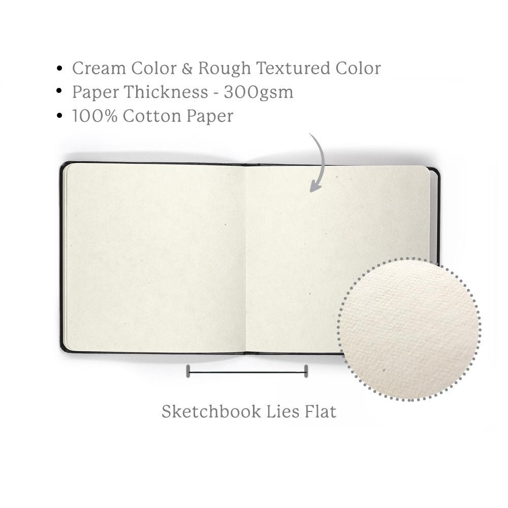 Cotton sketchbook - Viviva Colors - cream, 19 x 19 cm, 300 g, 20 sheets