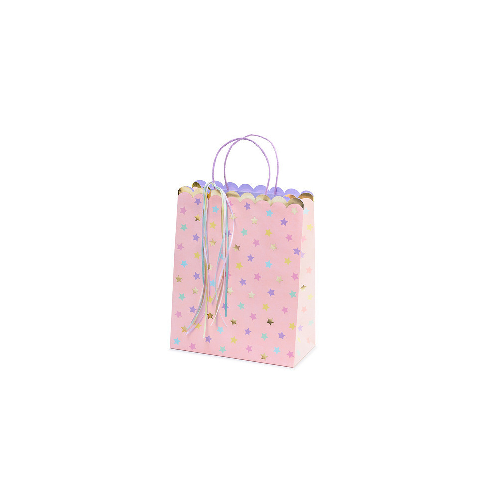 Torebka na prezenty, Gwiazdki - 26 x 32 x 13 cm