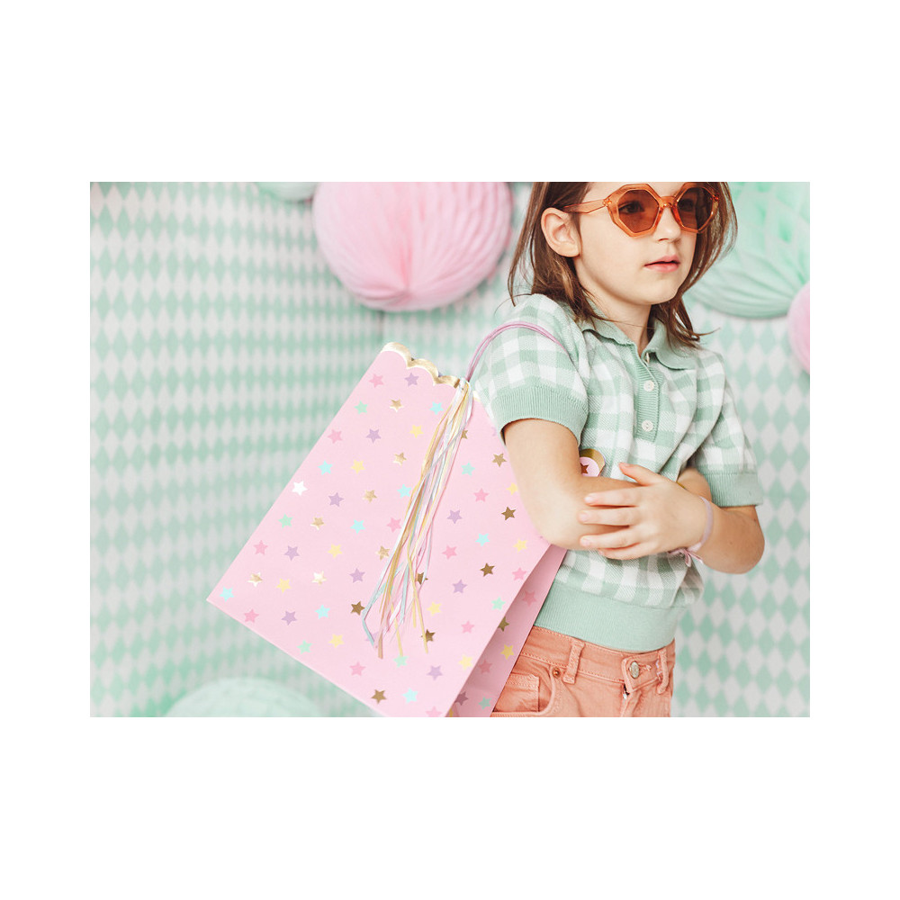 Gift paper bag, Stars - 26 x 32 x 13 cm