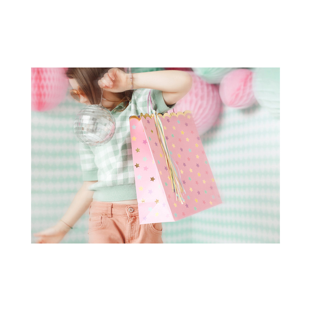 Gift paper bag, Stars - 26 x 32 x 13 cm