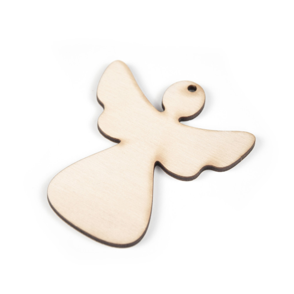 Drewniana zawieszka - Simply Crafting - aniołek, 7,5 cm