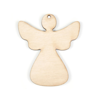 Wooden angel pendant - Simply Crafting - 7,5 cm