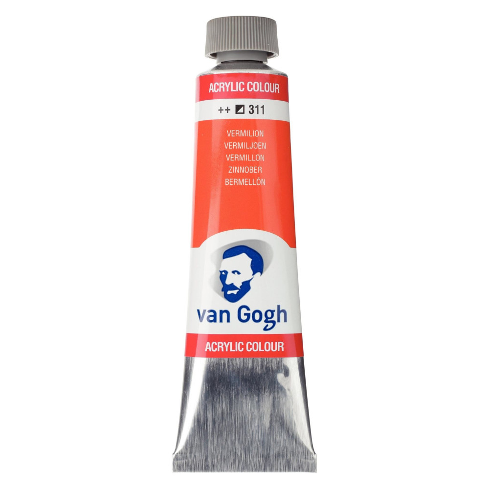 Acrylic Colour paint - Van Gogh - Vermilion, 40 ml