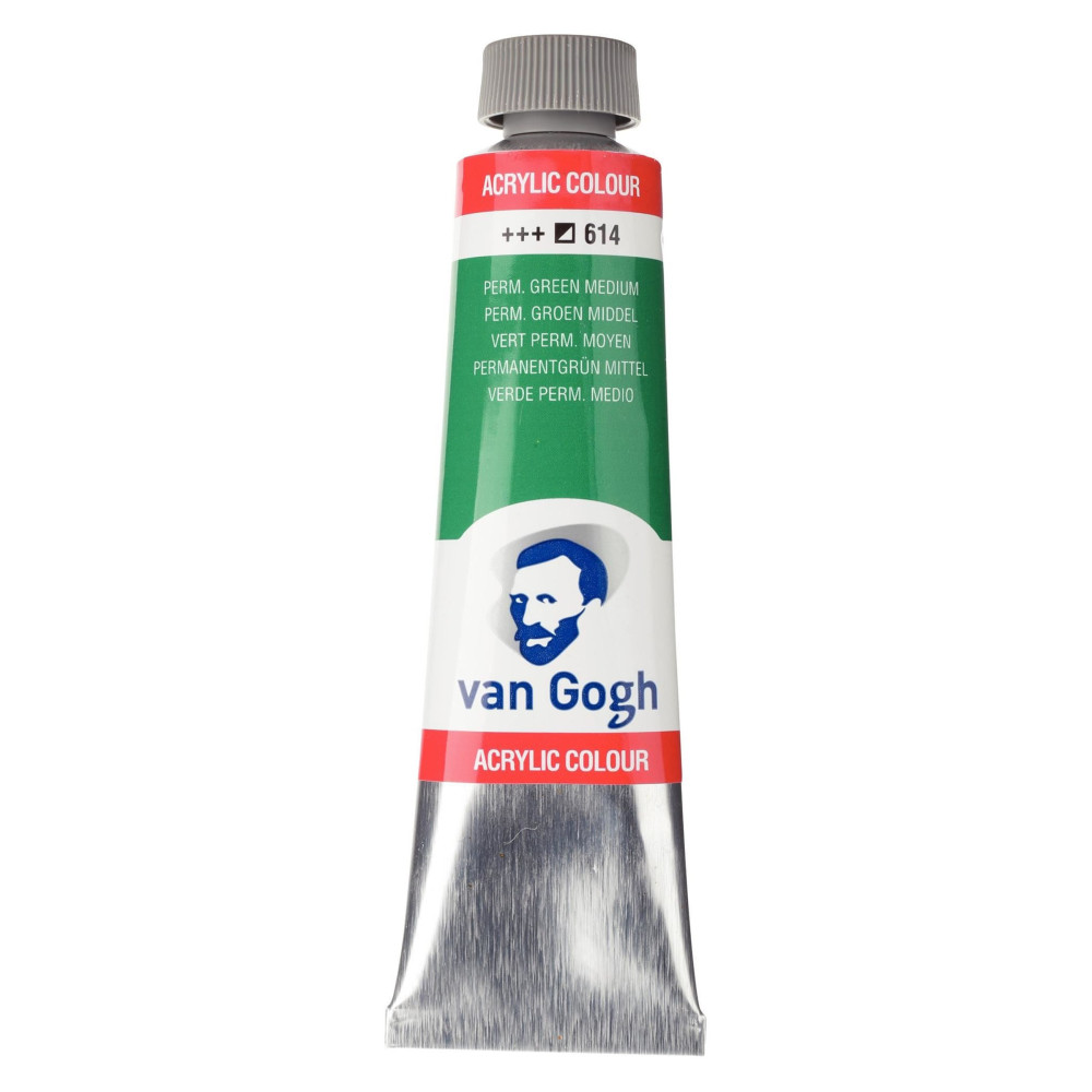 Farba akrylowa - Van Gogh - Permanent Green Medium, 40 ml