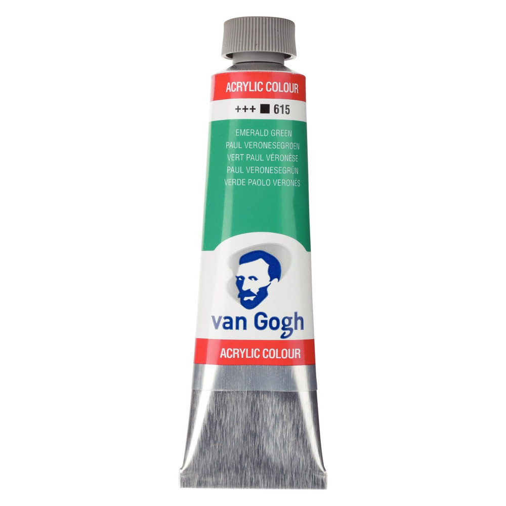 Acrylic Colour paint - Van Gogh - Emerald Green, 40 ml