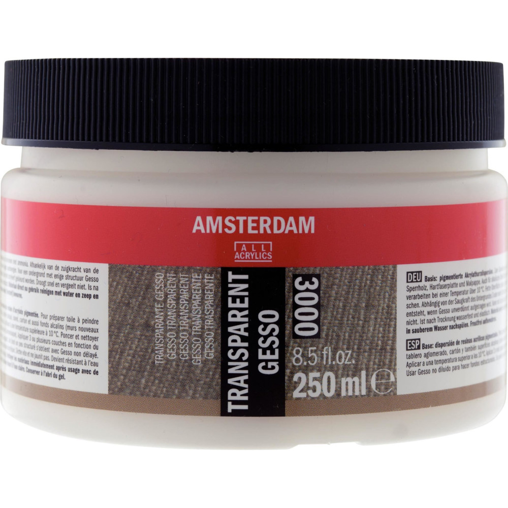 Gesso primer - Amsterdam - transparent, 250 ml