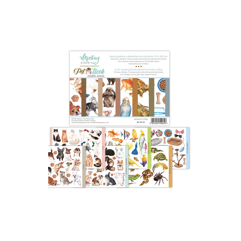 Elements for cutting 15,2 x 20,3 cm - Mintay - Pet Book