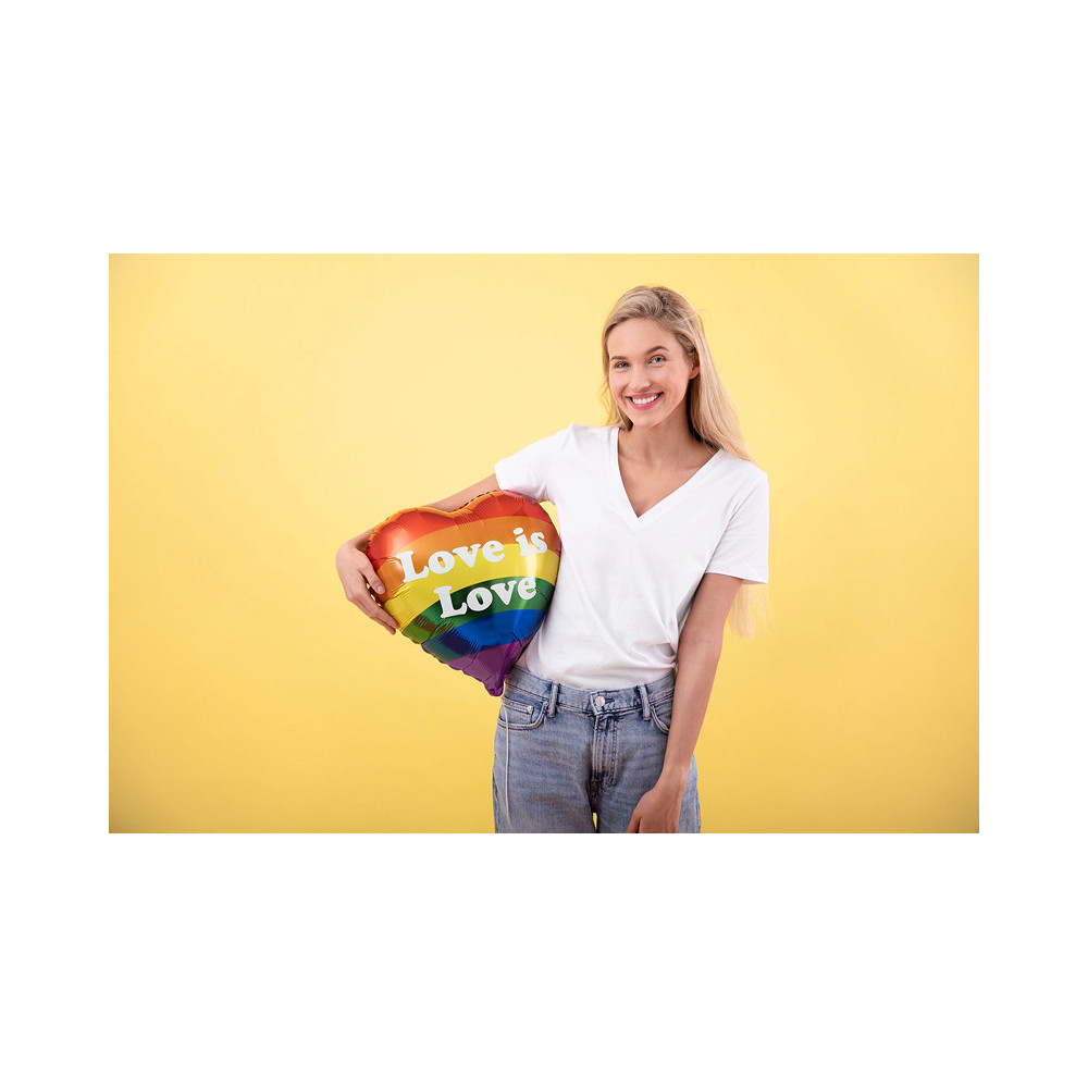 Foil balloon Love is Love - heart, 35 cm
