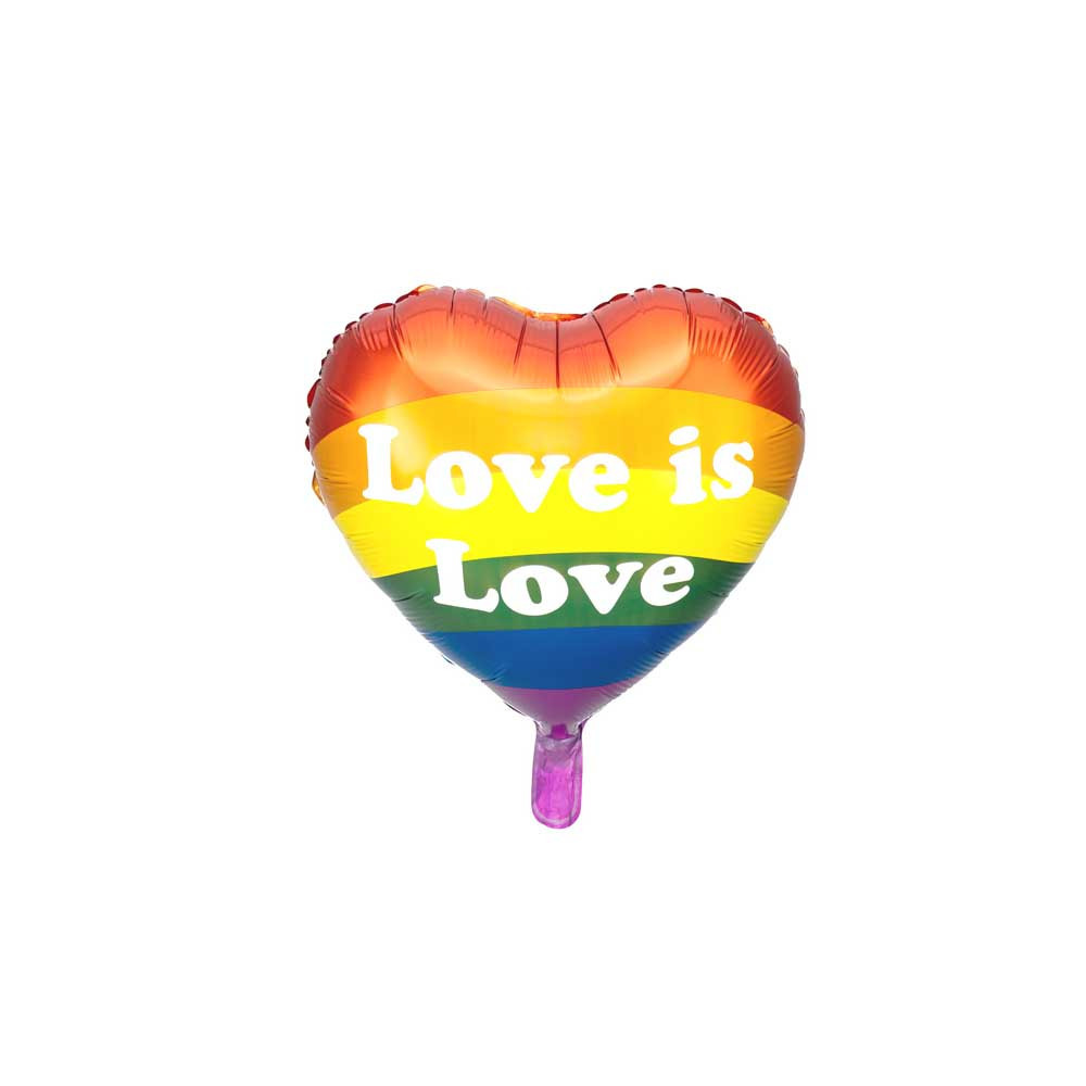 Balon foliowy Love is Love - serce, 35 cm
