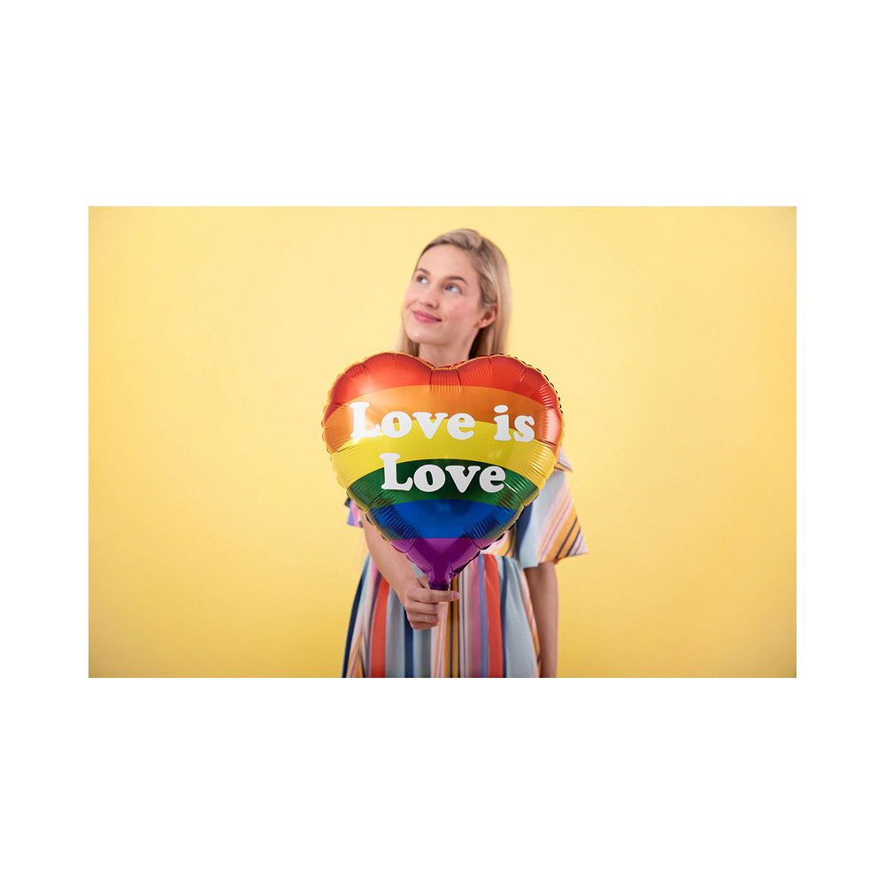 Foil balloon Love is Love - heart, 35 cm