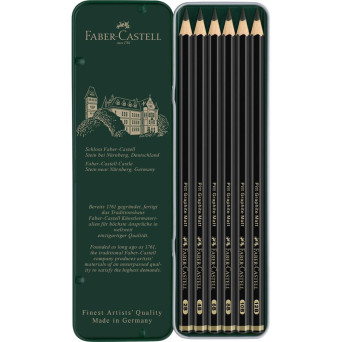 Zestaw ołówków grafitowych Pitt Graphite Matt - Faber-Castell - 6 szt.