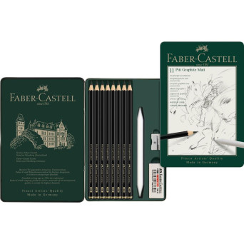 Set of Pitt Graphite Matt Pencils - Faber-Castell - 8 pcs
