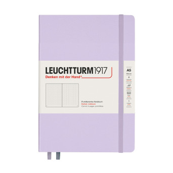 Notatnik Smooth Colours A5 - Leuchtturm1917 -  w kropki, twarda okładka, Lilac, 80 g/m2