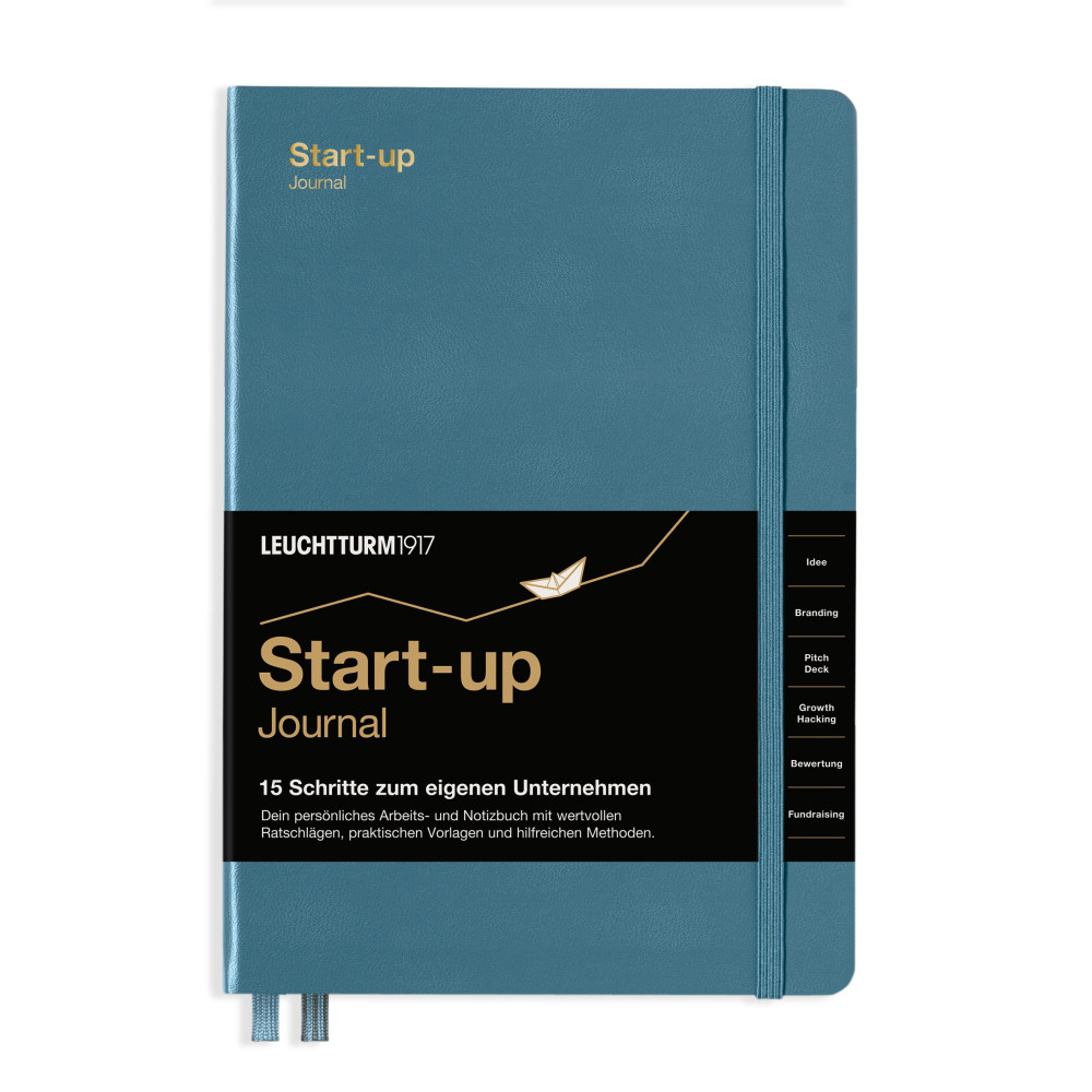 Notatnik Start-Up Journal A5 - Leuchtturm1917 - twarda okładka, Stone Blue, 100 g/m2
