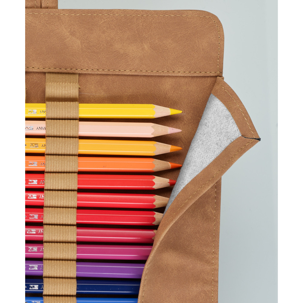 Zwijany organizer, piórnik Art & Graphic - Faber-Castell - brązowy