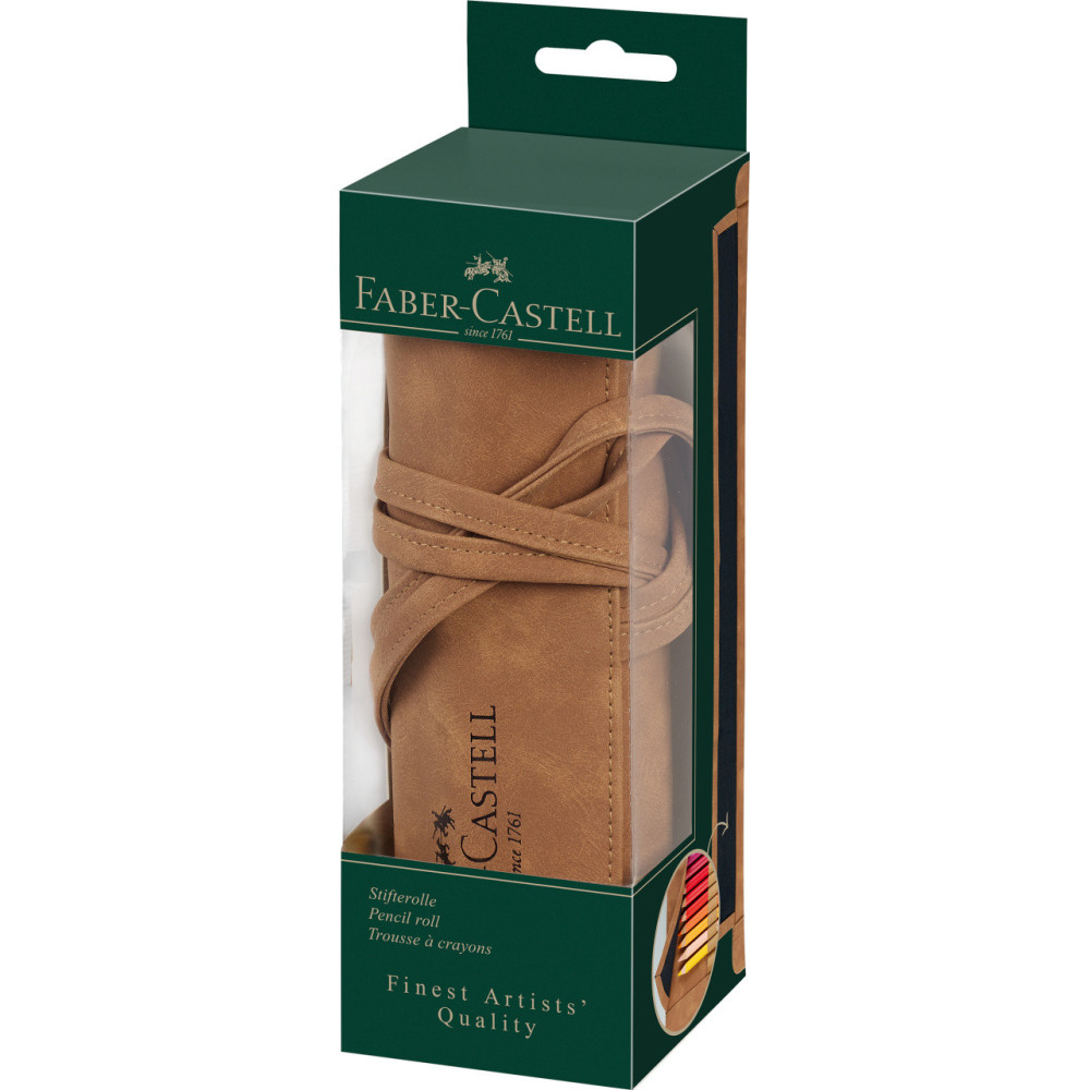 Roll, leather pencil case - Faber-Castell - brown