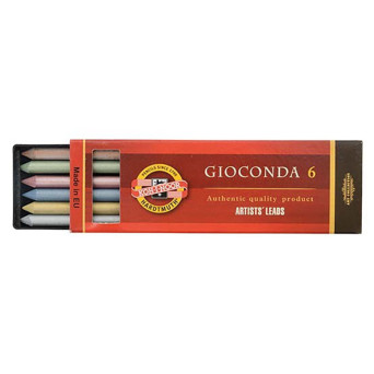 Auto-feed mechanical pencil lead refills Gioconda - Koh-I-Noor - metallic, 5,6 mm, 6 pcs