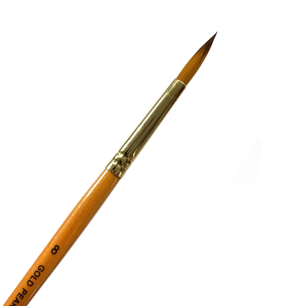 Round, synthetic, Gold Pearl series brush - Roman Szmal - no. 8