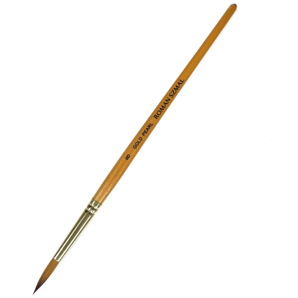 Pędzel okrągły, syntetyczny, Gold Pearl - Roman Szmal - nr 8