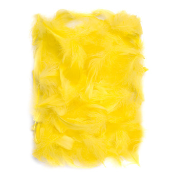 Piórka dekoracyjne - DpCraft - żółte, 10 g