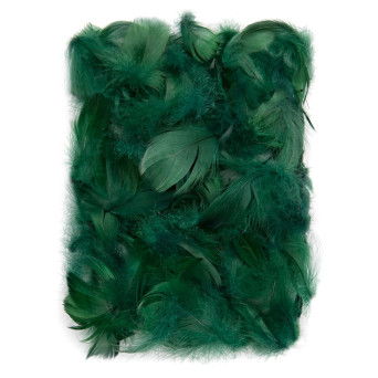 Piórka dekoracyjne - DpCraft - ciemnozielone, 10 g