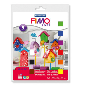Zestaw masy termoutwardzalnej Fimo Soft dla początkujących - Staedtler - 9 x 25 g
