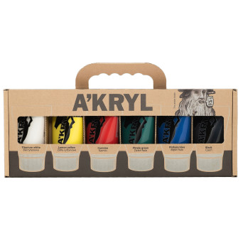 Set of acrylic A'kryl paints - Renesans - 6 colors x 100 ml