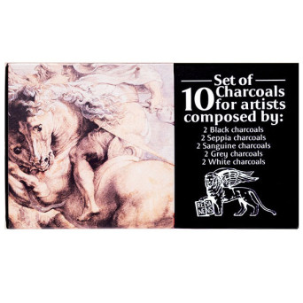 Charcoal for artists - Renesans - 5 colors, 10 pcs
