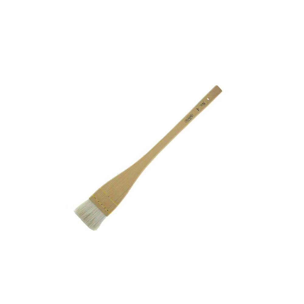 Flat, natural bristles, Hirahake brush - Holbein - no. 4