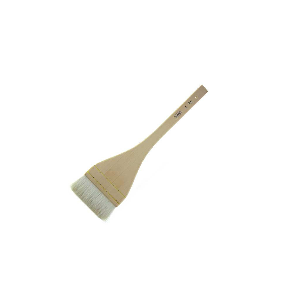 Flat, natural bristles, Hirahake brush - Holbein - no. 7