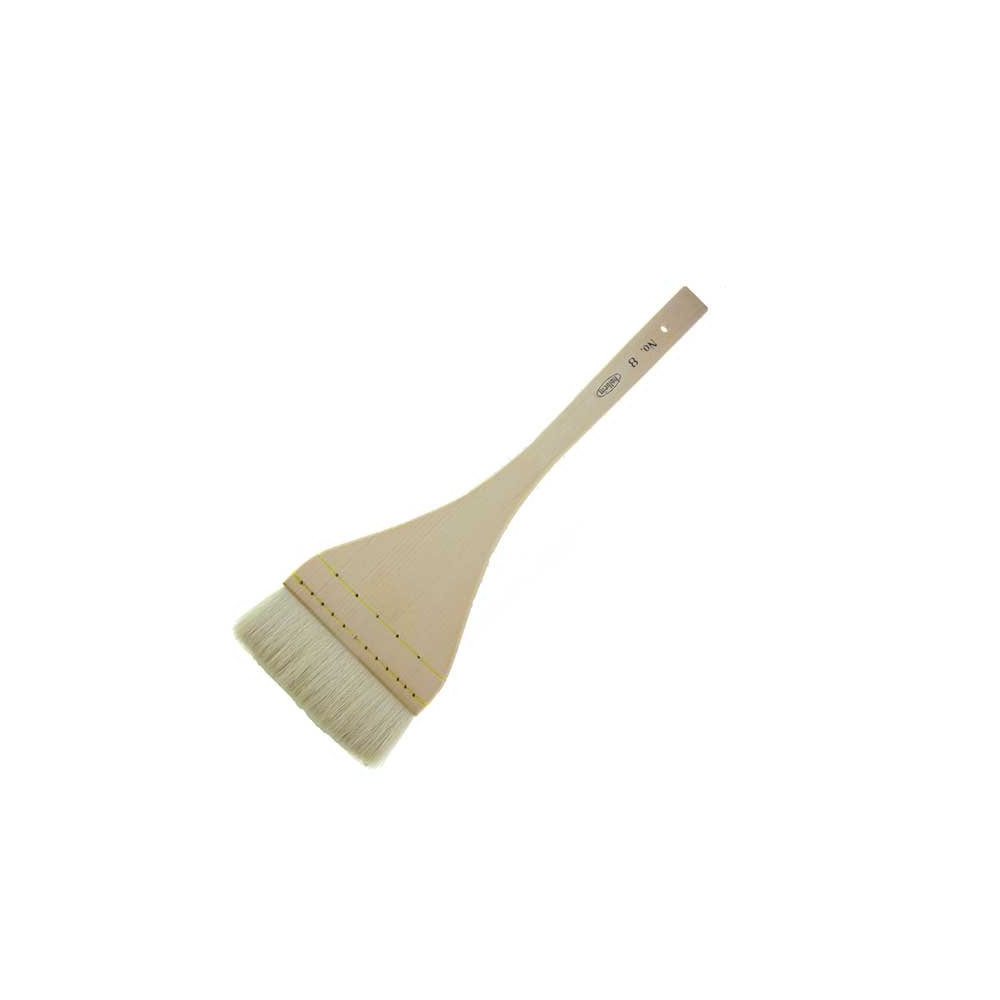 Flat, natural bristles, Hirahake brush - Holbein - no. 8
