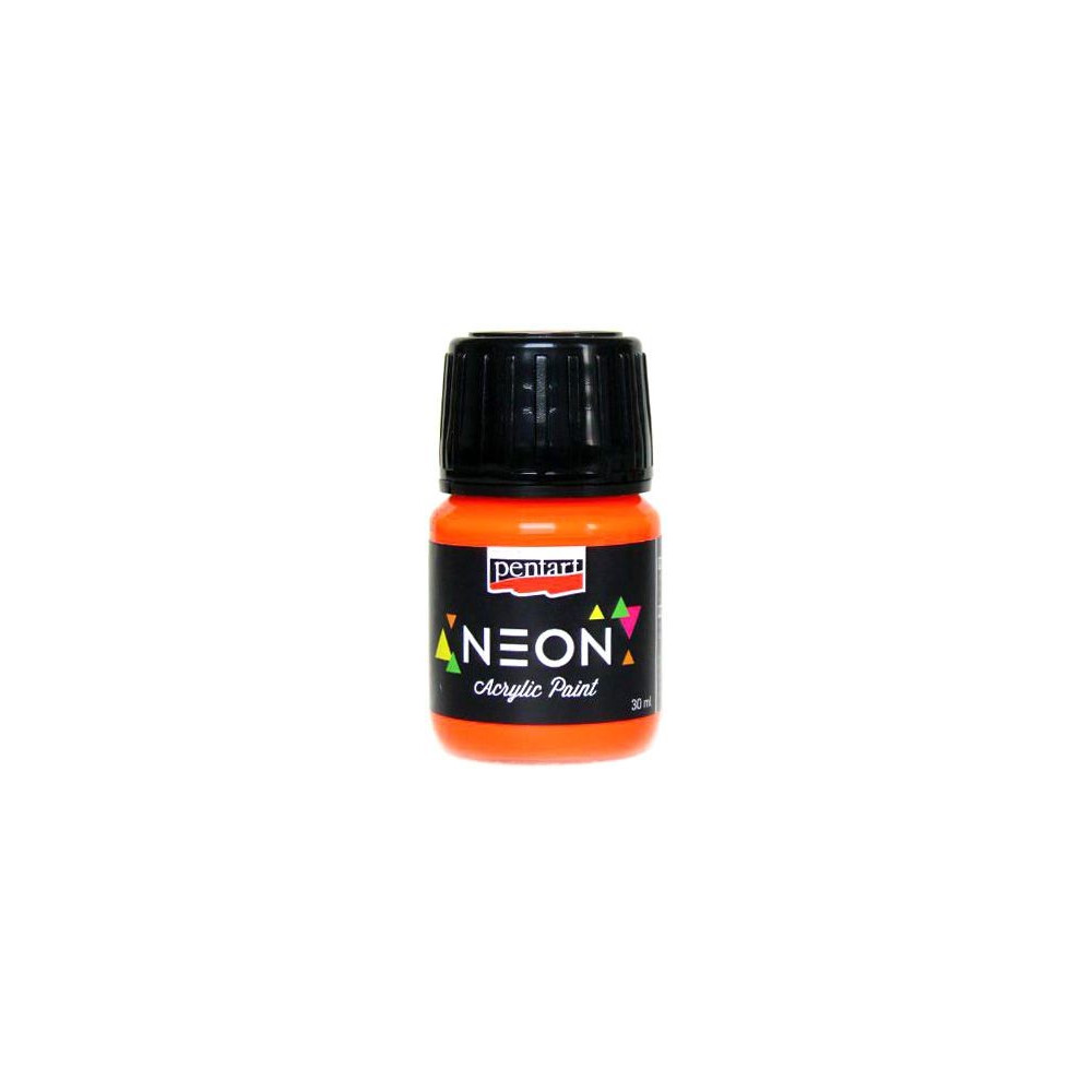 Farba akrylowa, neonowa - Pentart - pomarańczowa, 30 ml