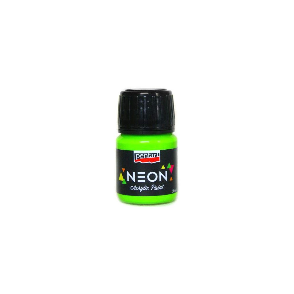 Farba akrylowa, neonowa - Pentart - zielona, 30 ml